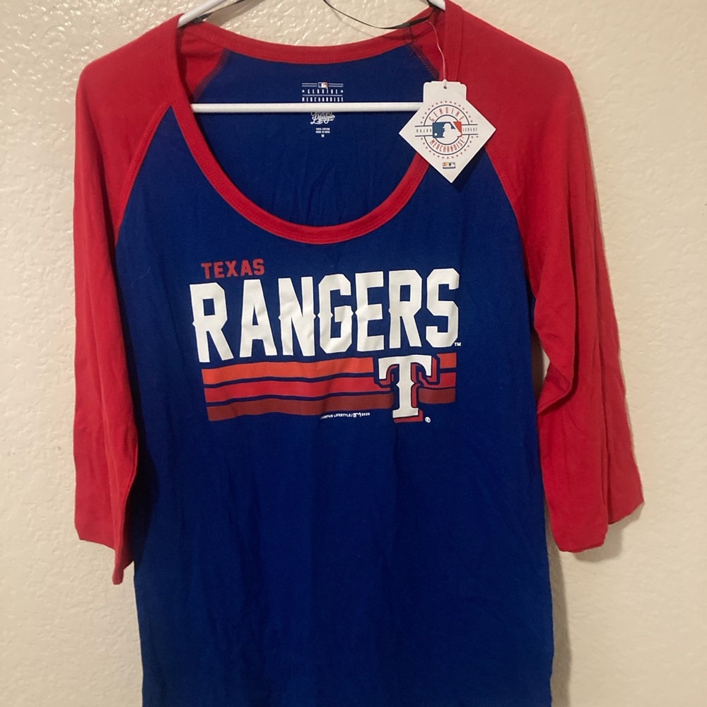 Texas Rangers Genuine Merchandise Red and Blue Short Sleeve Tee